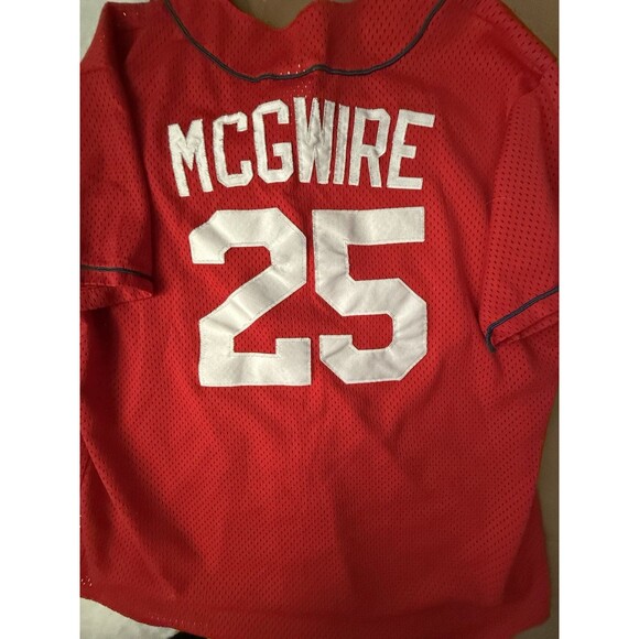 VTG 2000's Authentic Majestic St. Louis Cardinals Mark McGwire Jersey Mens Red L - Picture 4 of 7